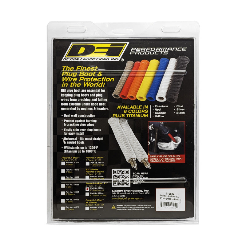 DEI  10504 Protect-A-Boot XL- 8in - 8-pack - Silver