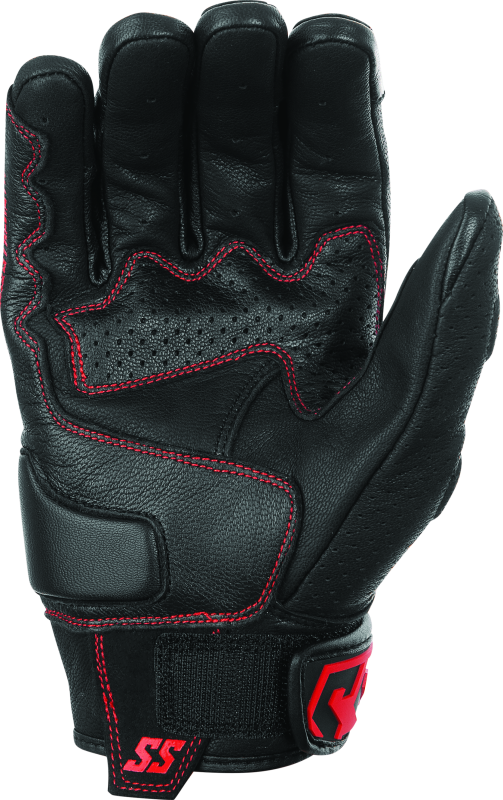 Speed and Strength 892320 Twist of Fate Leather Gloves Black/Red - Small