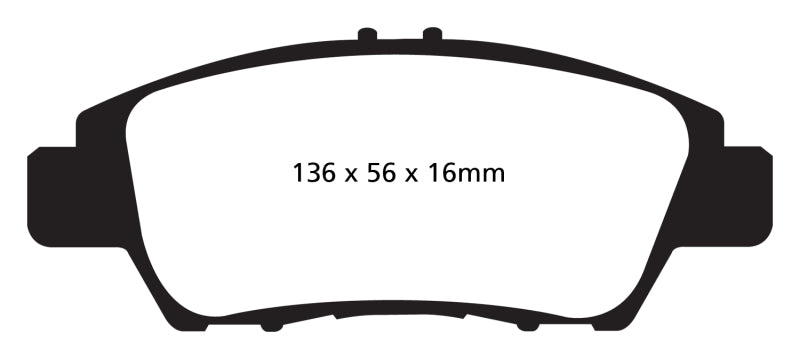 EBC DP22041 10+ fits Honda CR-Z 1.5 Hybrid Greenstuff Front Brake Pads