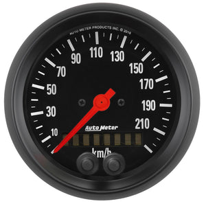 AutoMeter 2680-M Autometer Z Series 3-3/8in 0-225KM/H (GPS) Speedometer Gauge