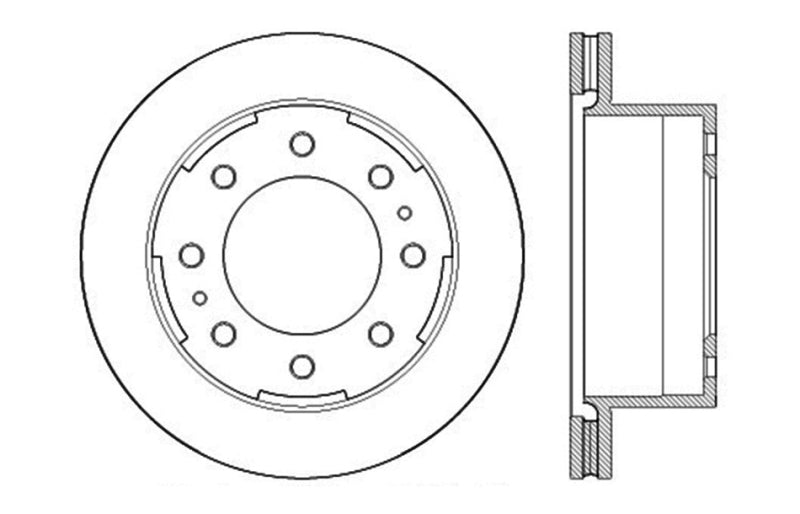 Stoptech 127.66077R Sport Drilled & Slotted Rotor - Rear Left