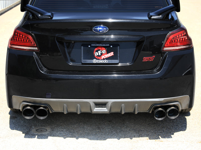 aFe 49-36810-B fits Subaru WRX/STi 15-21 H4-2.0/2.5L Takeda 3in to 2-1/2in Stainless Cat-Back Exhaust w/ Black Tip