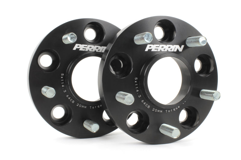 Perrin PHP-WHL-020BK 17-18 fits Honda Civic Si 64.1mm Hub 5x114.3 20mm Wheel Spacers (One Pair)