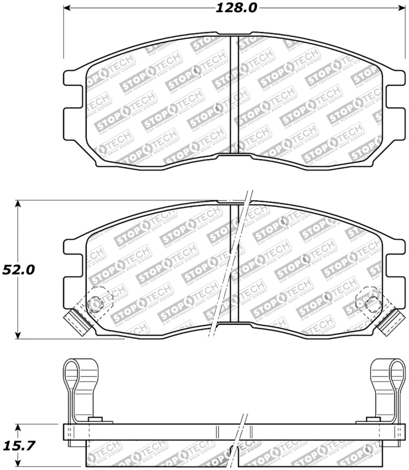 Stoptech 308.0484 Street Touring 4/89-99 fits Mitsubishi Eclipse GST Front Brake Pads