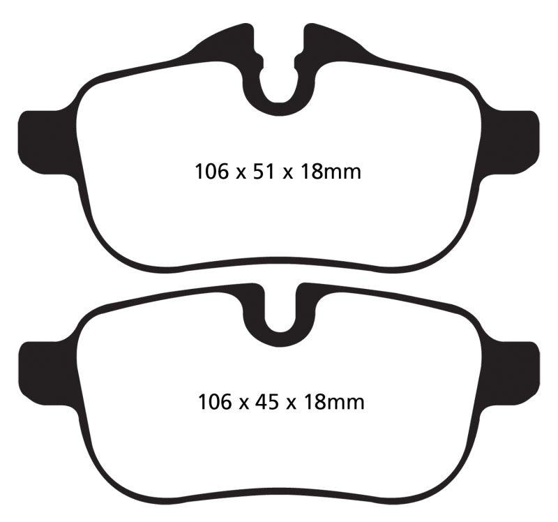 EBC DP22046 09+ fits BMW Z4 3.0 (E89) Greenstuff Rear Brake Pads