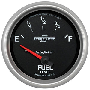 AutoMeter 7616 Autometer Sport-Comp II 2-5/8in Fuel Level Gauge
