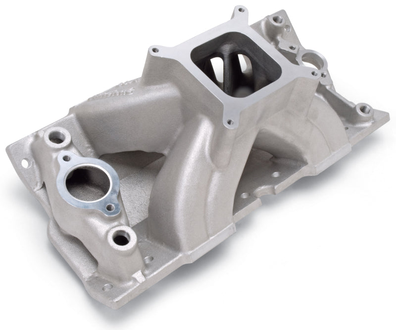 Edelbrock 2814 Super Victor fits SBC Manifold for GM Cast Iron Vortec Heads (Race Manifold)