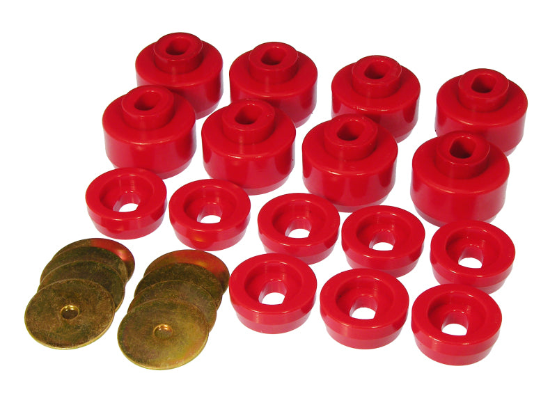 Prothane 7-141 fits Chevy 99-06 Silverado 2/4wd Body Mounts - Red