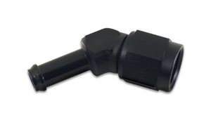Vibrant 12017 -8AN to 3/8in Hose Barb 45 Degree Adapter - Anodized Black