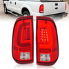 ANZO 311358 2016 fits Ford 08-20 F-250 LED Taillights Chrome Housing Red/Clear Lens (Pair)