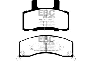 EBC UD370 90-93 fits Chevrolet C20 8600 LB Ultimax2 Front Brake Pads