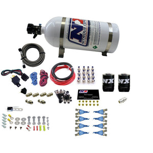 Nitrous Express 80008-10 8 Cyl Soft Line Shark Rail Nitrous Kit w/10lb Bottle Pu