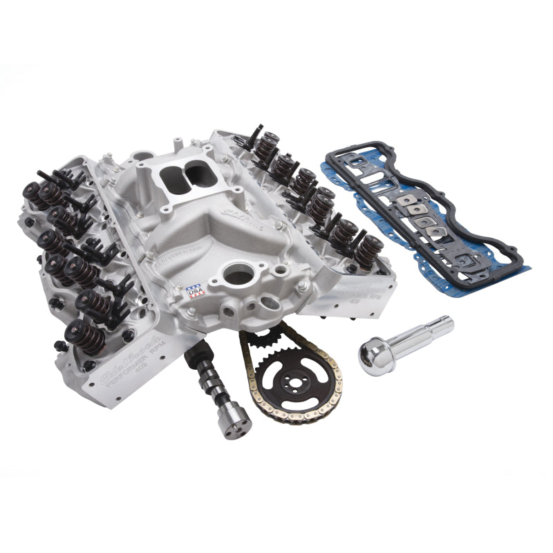 Edelbrock 2039 Power Package Top End Kit Performer RPM 348-409 BB fits Chevy W-Series V8 450+ Hp