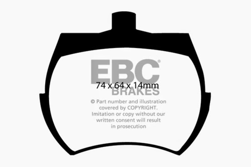 EBC DP2127 fits Austin 62-71-Healey Sprite (Steel Wheels) Greenstuff Front Brake Pads