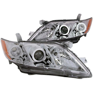 ANZO 121180 2007-2009 fits Toyota Camry Projector Headlights w/ Halo Chrome