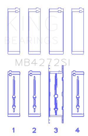 KING KINGMB4272SI.026 fits KING MB4272SI.026 Engine Bearings HolDEn Alloytec 17