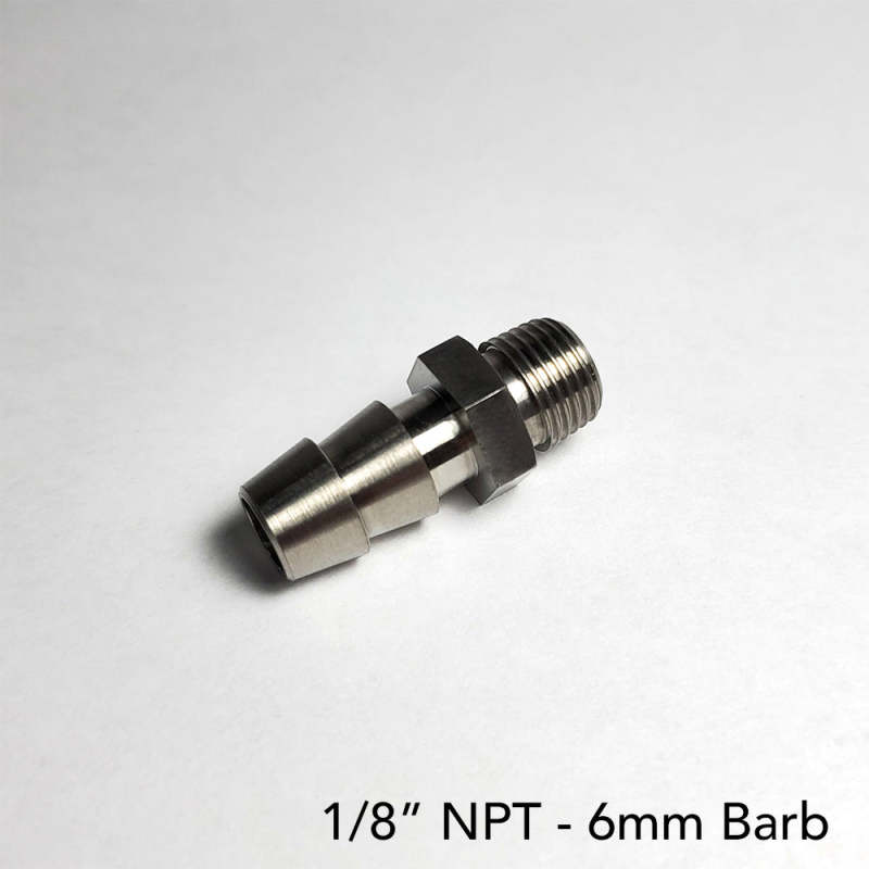 Ticon 124-06001-0028 Industries 6mm Barb Type 28mm OAL1/8in NPT Fitting
