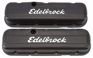 Edelbrock 4483 Valve Cover Signature Series fits Chevrolet 1965 and Later 396-502 V8 Low Black