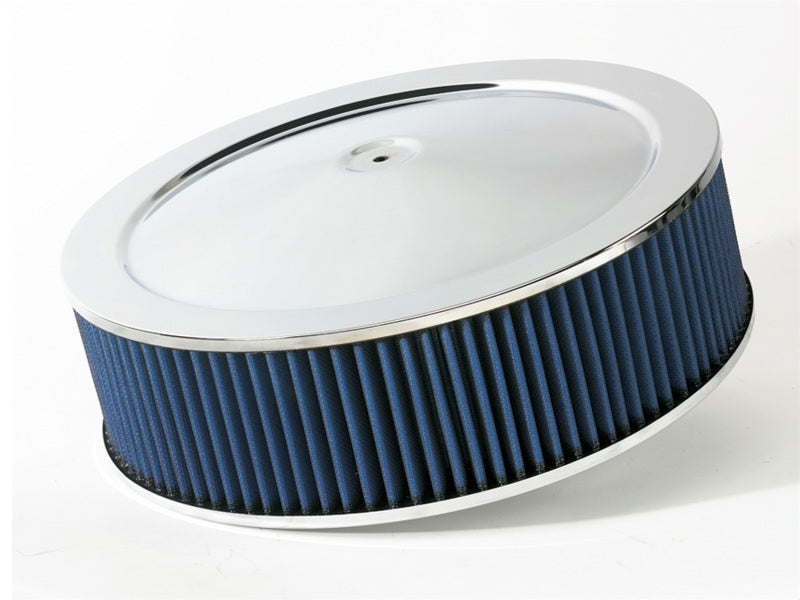 AFE 18-21402 FLOW Air Filters Round Racing P5R A/F Chrome Assy 14x4: Blk/Blue E