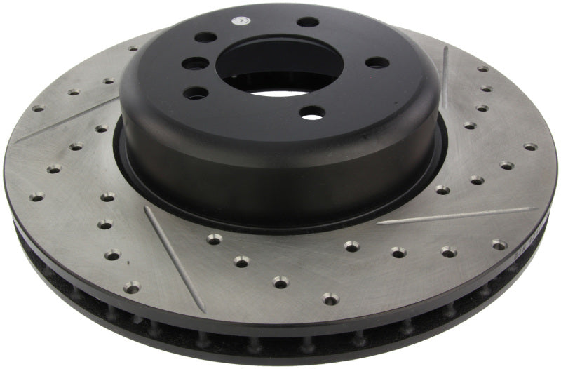Stoptech 127.34071L 08-09 BMW 535 Series / 04-09 545i/550i/645Ci/650i Slotted & Drilled Left Front Rotor
