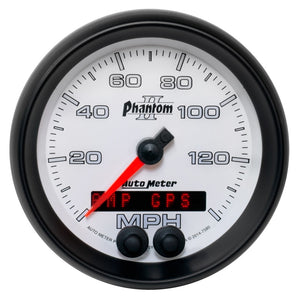 AutoMeter 7580 Autometer Phantom II 3-3/8in 0-140MPH In-Dash Electronic GPS Programmable Speedometer