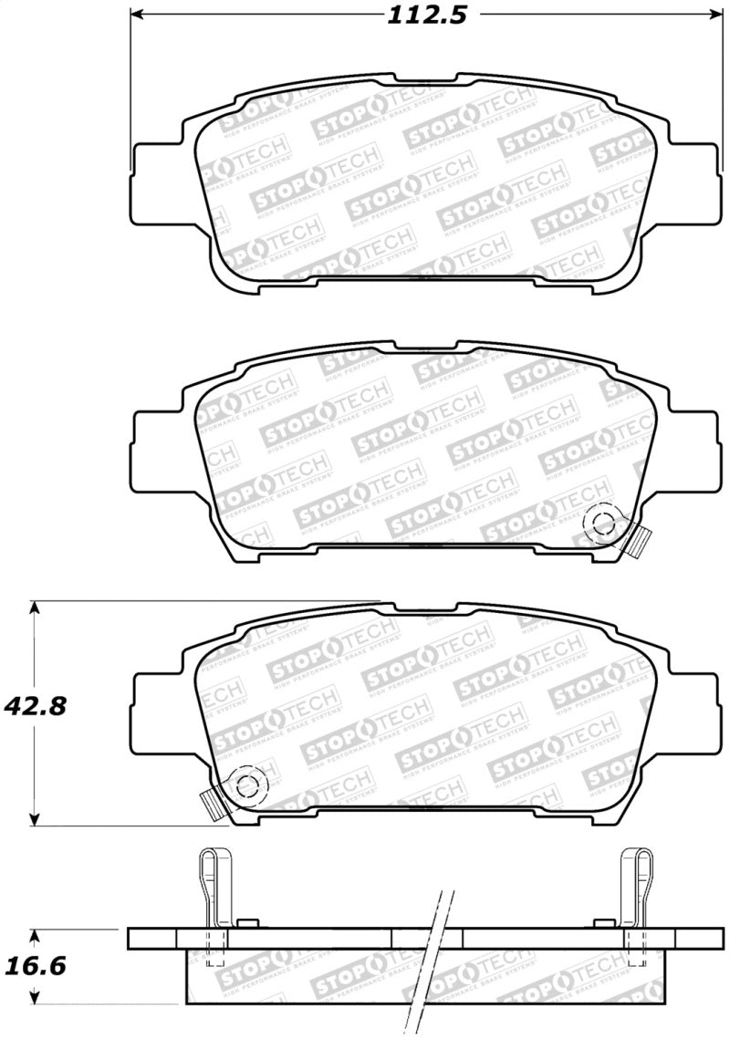 Stoptech 308.0995 Street Brake Pads