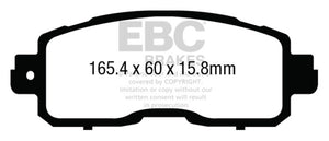 EBC DP23011 13+ fits Nissan Altima 2.5 (L33) Sedan Greenstuff Front Brake Pads