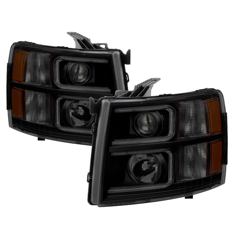 9030277 Xtune fits Chevy 07-13 Silverado 1500/2500 Halo Projector Headlights B