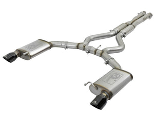 AFE 49-33087-B rce XP 3in 304 SS Loud Tone Cat-Back w/ Black Tips 15-17 fits Fo