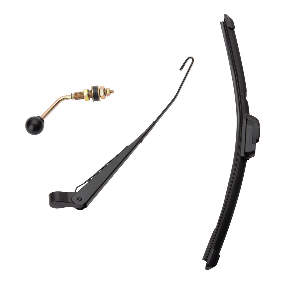 Tusk 1824330017 UTV Full Glass Windshield with 12" Windshield Wiper