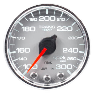 AutoMeter P34221 Pro Gauge Trans Temp 2 1/16in 300f Stepper Motor Peak & Warn