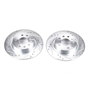 PowerStop fits Saab 03-11 9-3 Rear Evolution Drilled & Slotted Rotors - Pair