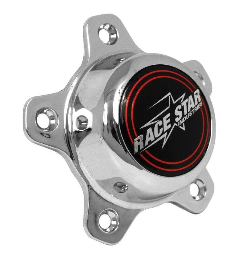 Race Star 615-5096-1 5 Lug Cap Short Plastic Chrome (incl. Medallion & Screws)