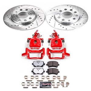 PowerStop KC4627A 26 fits Audi A3 Rear Z26 Street Warrior Brake Kit w/Calipers