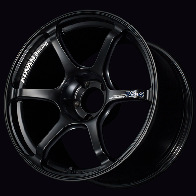 Advan YA47J35ESB RG-4 17x9.5 / +35 Offset / 5x114.3 / 73mm Bore / Semi Gloss Black
