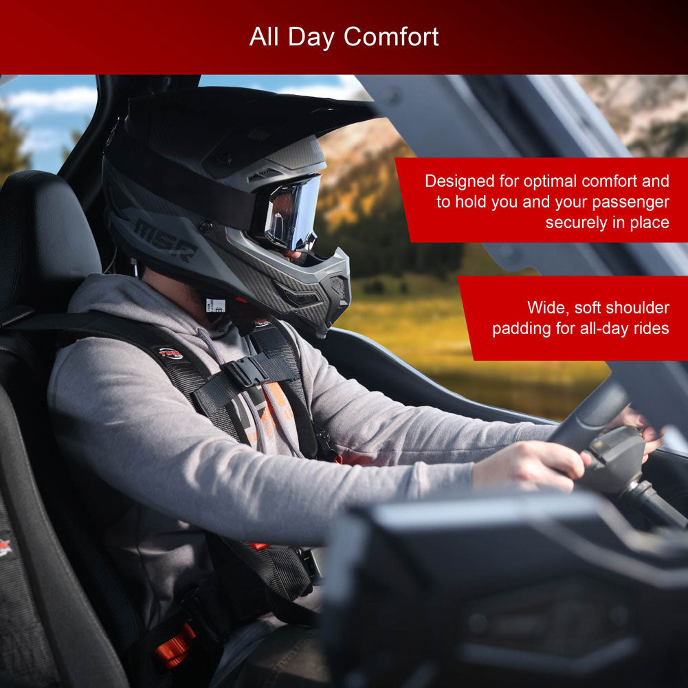 Tusk 1852480017 4 Point 3 inch H-Style Safety Harness 2 Seat Package
