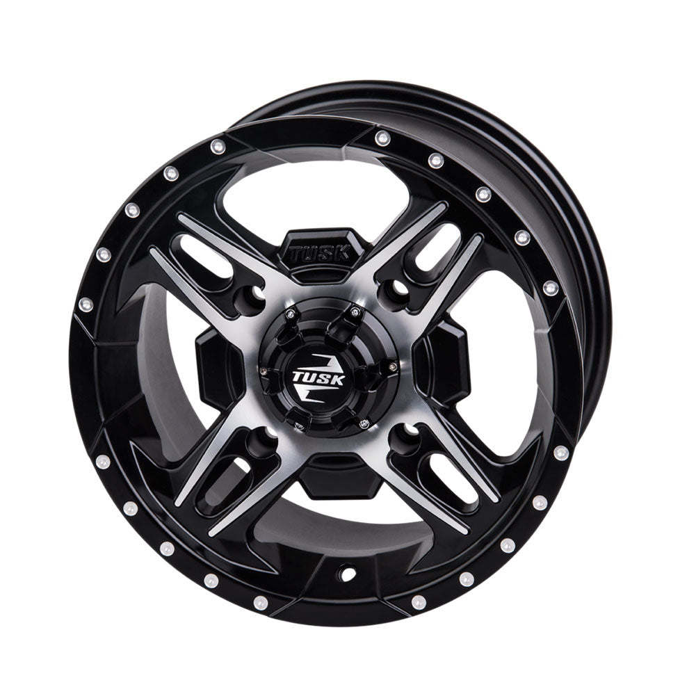 Tusk 1852770005 4/137  Beartooth Wheel 12x7 5.0 + 2.0 Machined/Black