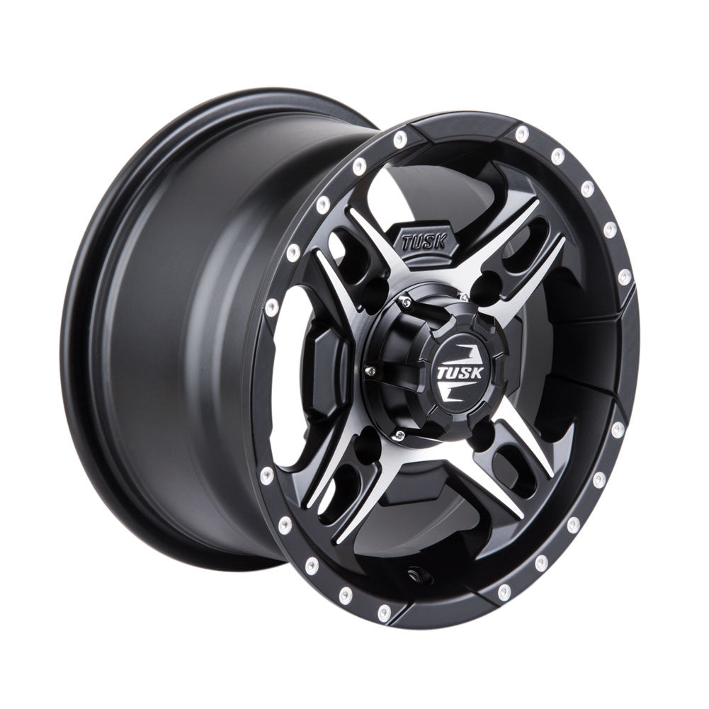 Tusk 1852770005 4/137  Beartooth Wheel 12x7 5.0 + 2.0 Machined/Black