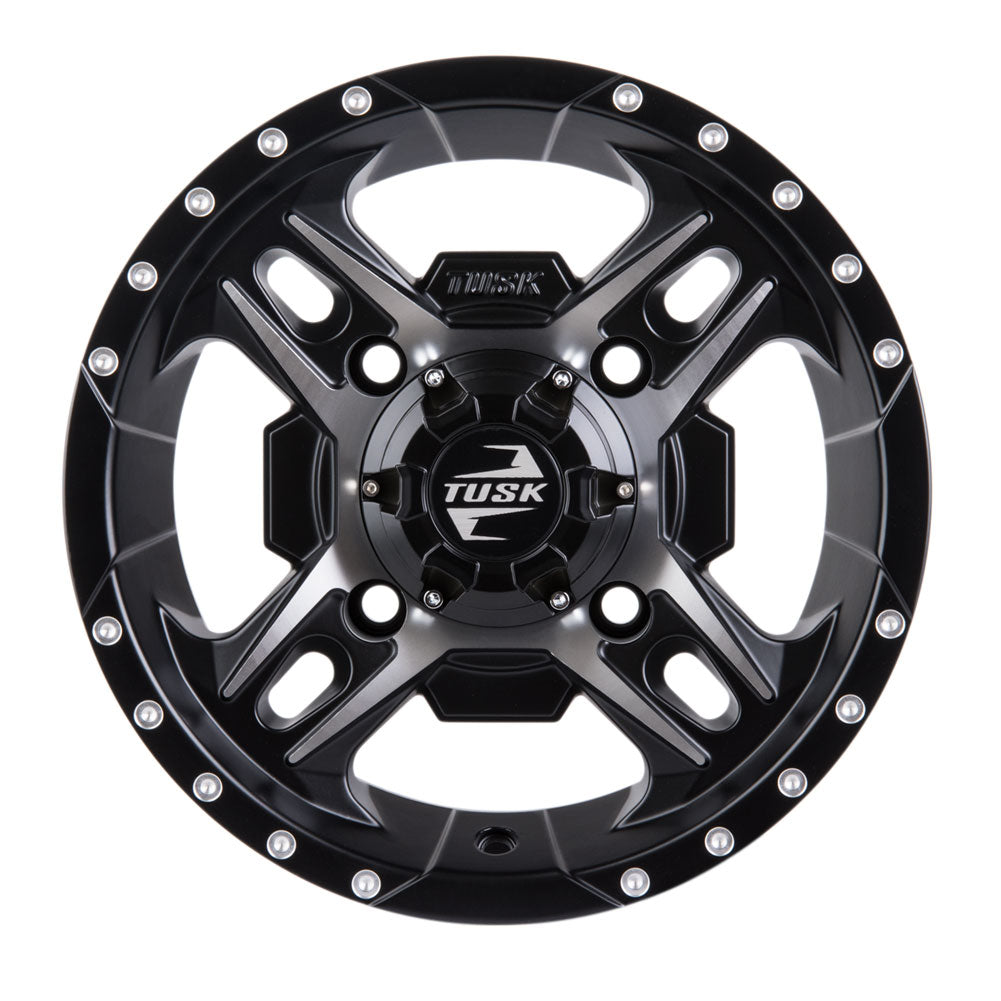 Tusk 1852770016 4/110  Beartooth Wheel 12x7 5.0 + 2.0 Machined/Black