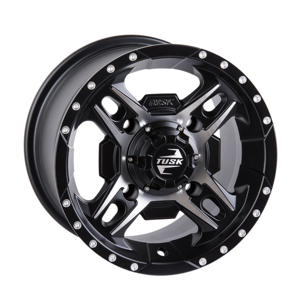 Tusk 1852770016 4/110  Beartooth Wheel 12x7 5.0 + 2.0 Machined/Black