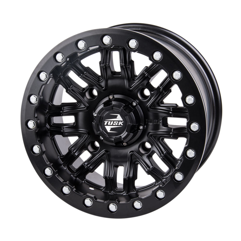 Tusk 1852780005 4/137  Nebo Beadlock Wheel 14x7 5.0 + 2.0 Matte Black