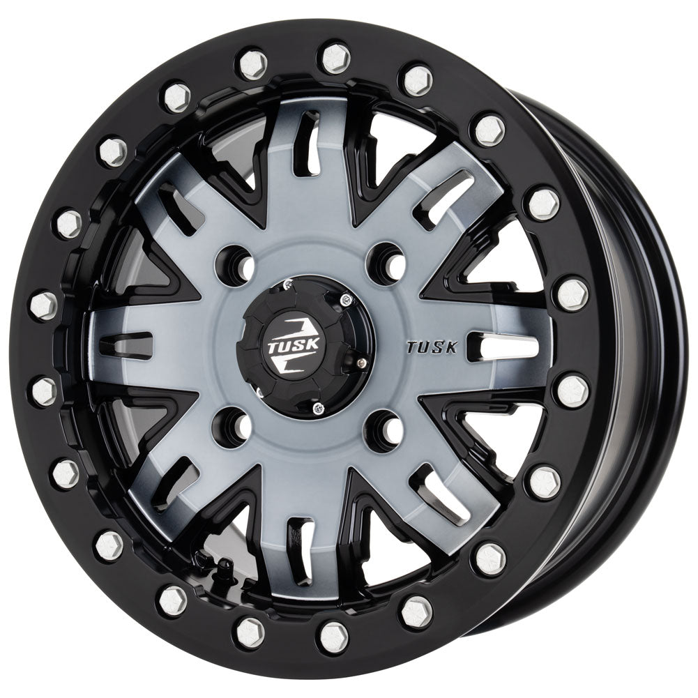 Tusk 1852790020 Teton Beadlock Wheel 14x7 4/156 6+1 Gun Metal Black
