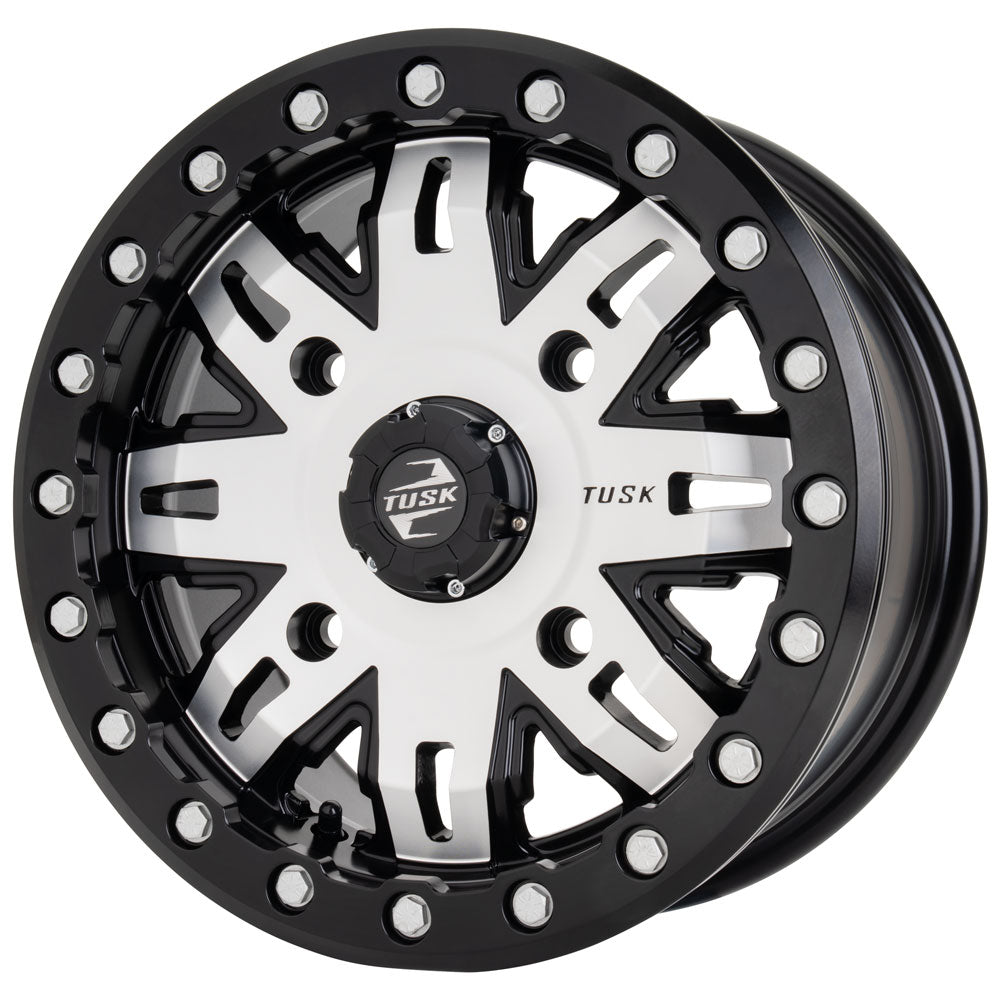 Tusk 1852790022 4/156_XP1000  Teton Beadlock Wheel 14x7 6.0 + 1.0 Machined/Black