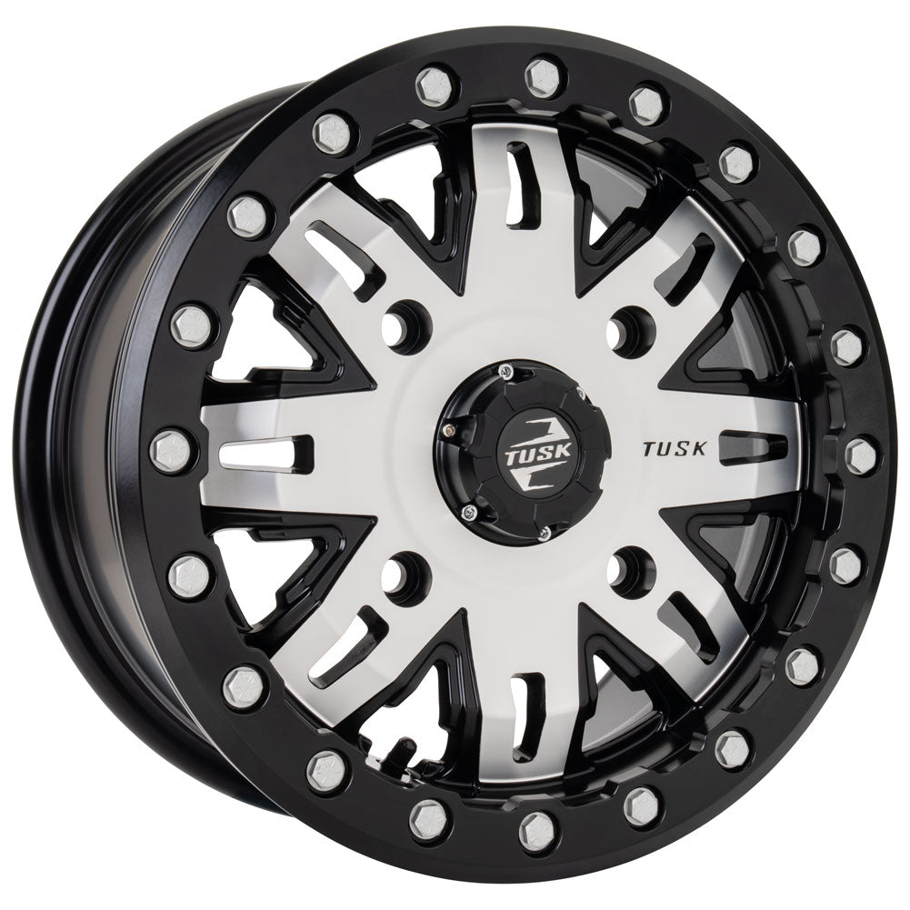 Tusk 1852790022 4/156_XP1000  Teton Beadlock Wheel 14x7 6.0 + 1.0 Machined/Black