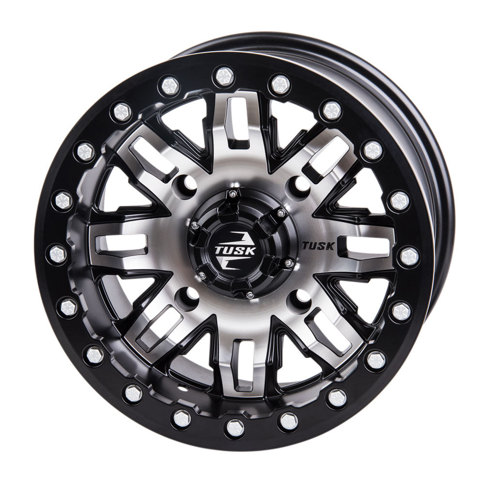 Tusk 1852790030 4/137  Teton Beadlock Wheel 15x10 5.0 + 5.0 Machined/Black