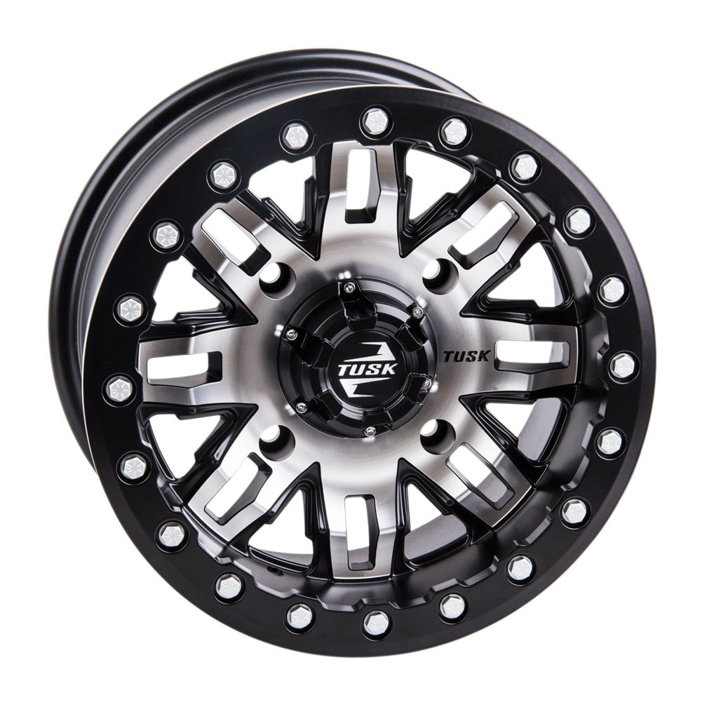 Tusk 1852790030 4/137  Teton Beadlock Wheel 15x10 5.0 + 5.0 Machined/Black