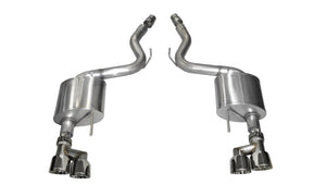 CORSA Performance 14334 Corsa 2015-2017 fits Ford Mustang GT 5.0 3in Axle Back Exhaust Polish Quad Tips (Sport)