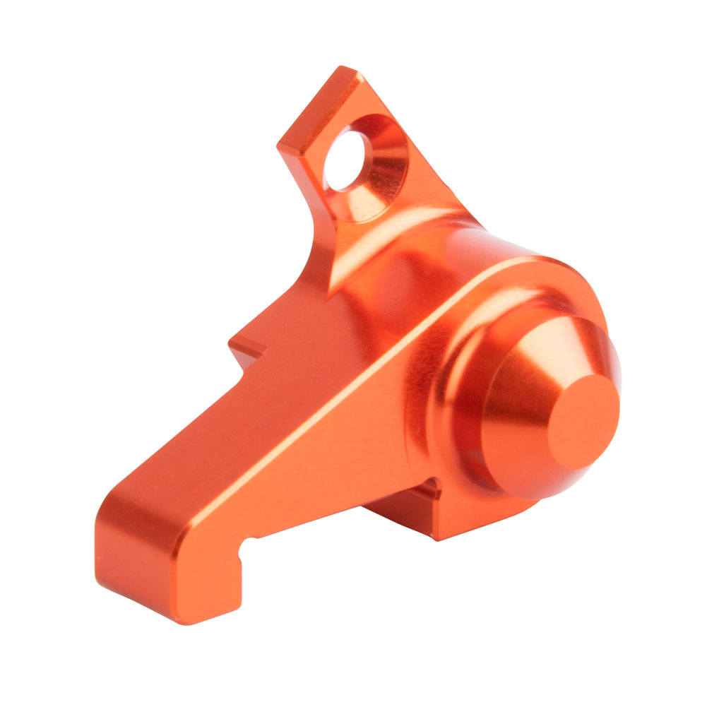 Tusk 1857240001 Rear Brake Caliper Support w/ Brake Disc Guard Orange