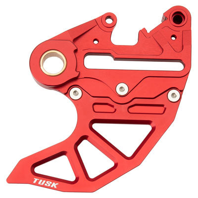 Tusk 1857240006 Rear Brake Caliper Support w/ Brake Disc Guard Red