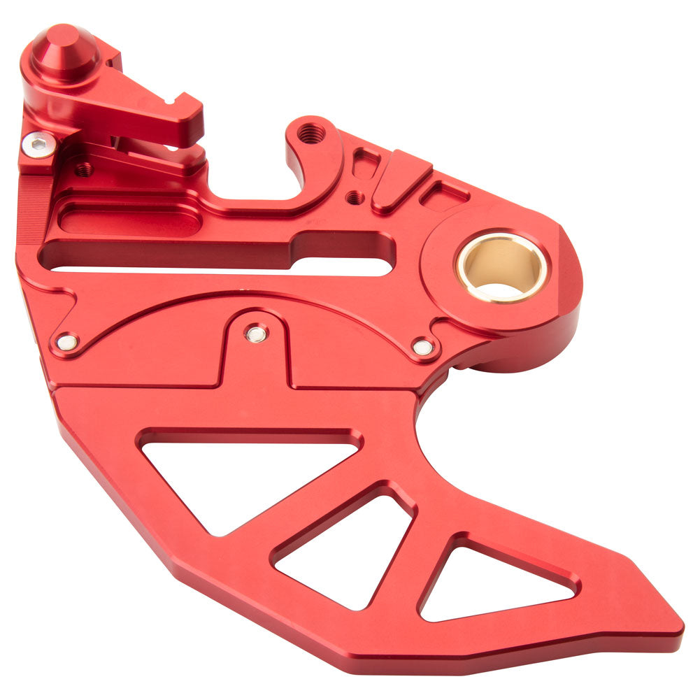 Tusk 1857240006 Rear Brake Caliper Support w/ Brake Disc Guard Red